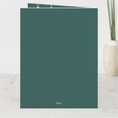 Carte photo de Noël verte | Vacances modernes (Dos)