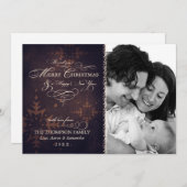 Carte photo de Noël vintage Brown (Devant / Derrière)