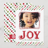 Carte photo de Noël Whimsical et amusant (Devant / Derrière)