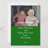 Carte photo de Noël Woodland (Dos)