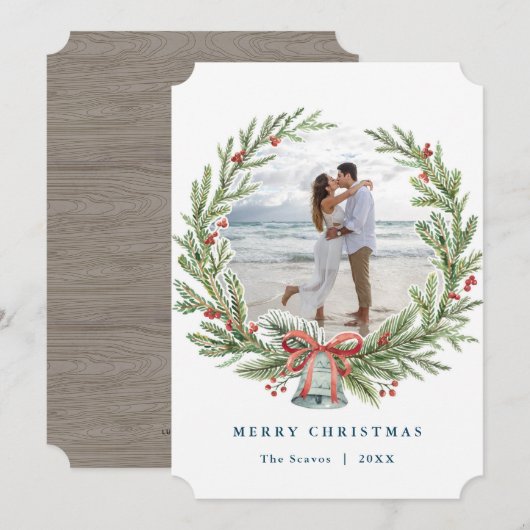 Carte photo de Noël Wreath (Devant / Derrière)