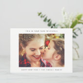 CARTE PHOTO DE NOUVELLE ANNÉE | Or moderne minimal (Debout devant)