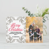 Carte photo de papier de Joyeux Noël (Debout devant)