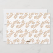 Carte photo de papier de vacances de feuille (Dos)