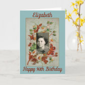 Carte Photo de papillon de la marguerite Vintage (Fleur jaune)