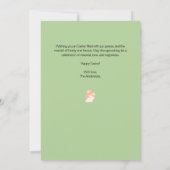 Carte photo de Pâques avec cadre floral - Vert (Dos)