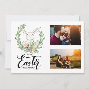 Carte photo de Pâques Petit lapin