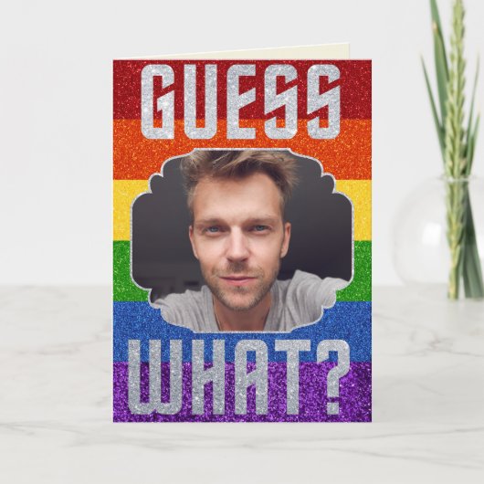 CARTE PHOTO de Parties scintillant LGBT (Devant)