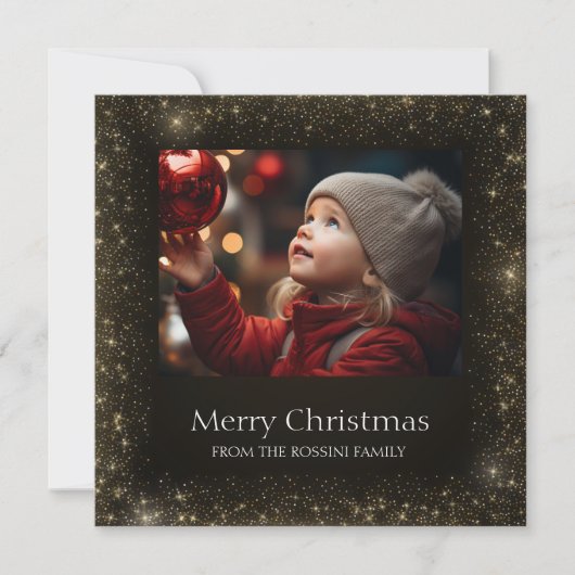 Carte photo de Parties scintillant moderne Black e (Devant)