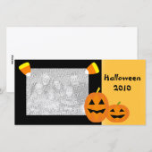 Carte photo de patchs Citrouille Halloween (Devant / Derrière)