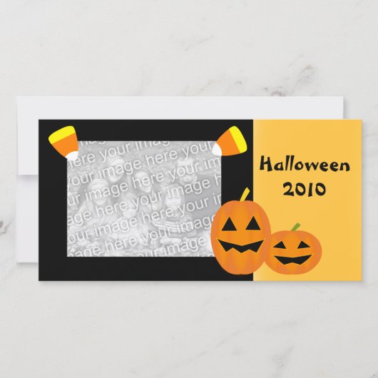 Carte photo de patchs Citrouille Halloween (Devant)