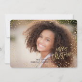Carte photo de paysage | Points dorés | Noël (Devant)