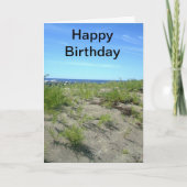 Carte Photo de plage Anniversaire (Devant)