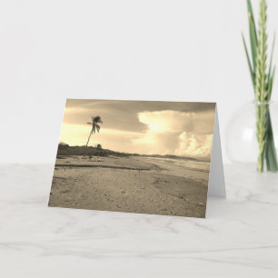 Carte Photo de plage du Costa Rica avec un palmier