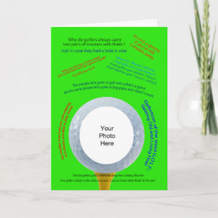 Carte photo de plaisanteries sur le golf