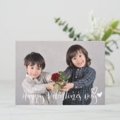 Carte photo de police tendance Heureuse Sainte-Val (Debout devant)