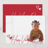 Carte photo de police tendance Heureuse Sainte-Val (Devant / Derrière)