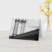 Carte photo de pont de Brooklyn (Fleur jaune)