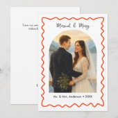 Carte Photo de Premier Noël Mariés et Joyeux  (Devant / Derrière)