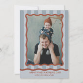 Carte photo de première Fête des pères moderne Hap (Devant)