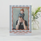 Carte photo de première Fête des pères moderne Hap (Debout devant)