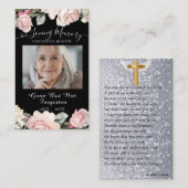 Carte photo de prière commémorative de bouquet fun (Devant / Derrière)