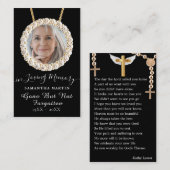 Carte photo de prière commémorative de calligraphi (Devant / Derrière)