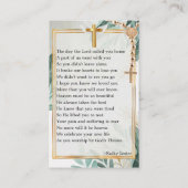 Carte photo de prière commémorative d'élégance bot (Dos)