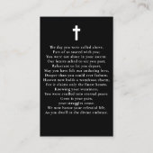 Carte photo de prière commémorative des funéraille (Dos)