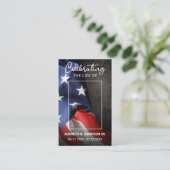 CARTE PHOTO de prière commémorative du drapeau amé (Debout devant)