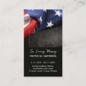 CARTE PHOTO de prière commémorative du drapeau amé (Devant)