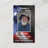 CARTE PHOTO de prière commémorative du drapeau amé (Devant)