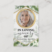 Carte photo de prière commémorative Foliage Greene (Devant)