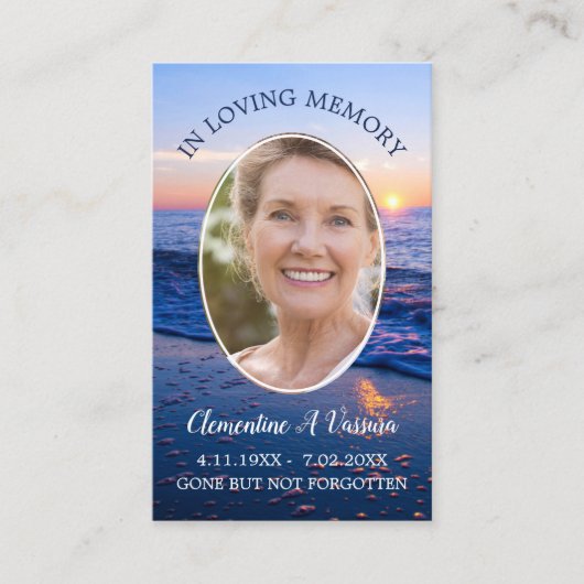 Carte photo de prière commémorative funéraire de S (Devant)