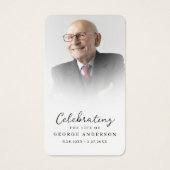 Carte photo de prière commémorative funéraire simp (Devant)