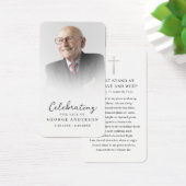 Carte photo de prière commémorative funéraire simp (Bureau)