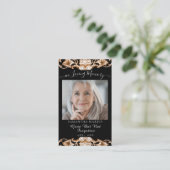 Carte photo de prière funéraire (Debout devant)