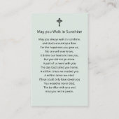 Carte photo de prière funéraire de Foliage (Dos)