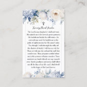 Carte photo de prière funéraire des Fleurs bleues (Dos)