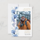 Carte photo de prière funéraire du Mémorial Floral (Devant)