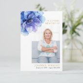 Carte photo de prière funéraire du Mémorial Floral (Debout devant)