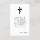 Carte photo de prière funéraire minimal moderne (Dos)