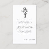 Carte photo de prière funéraire minimal moderne (Dos)