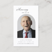 Carte photo de prière funéraire minimal moderne (Devant)