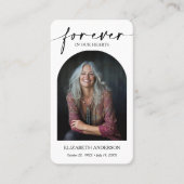 Carte photo de prière funéraire moderne (Devant)