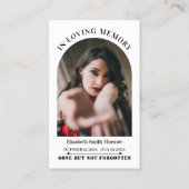 Carte photo de prière funéraire simple d'Océanie (Devant)