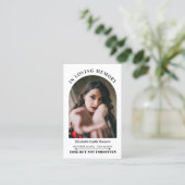 Carte photo de prière funéraire simple d'Océanie (Debout devant)