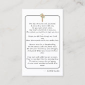 Carte photo de prière funéraire simple d'Océanie (Dos)