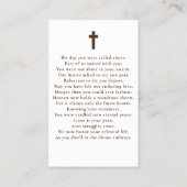 Carte photo de prières funéraires des étoiles (Dos)