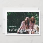 Carte photo de proposition Bridesmaid moderne élég (Devant)